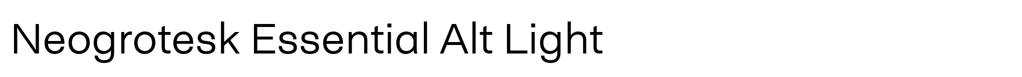Neogrotesk Essential Alt Light image